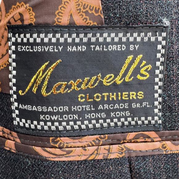 1960s Maxwell’s Double Breasted Mod Gray Wool Jacket 38S Hong Kong Hand Tailored - Picture 4 of 16